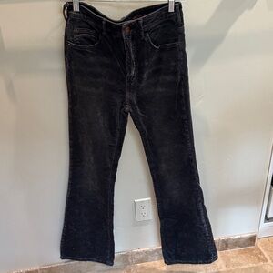 Anthropologie Pilcro The Icon Corduroy Gray/Black Flare Women's Jeans